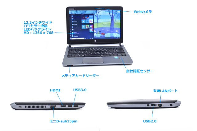 中古ノートパソコン HP ProBook 430 G2 Core i5 5200U (2.20GHz 