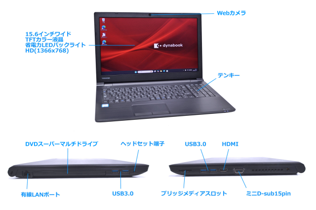 良品 ノートパソコン dynabook EZ35/LB Core i5 8250U SSD500G メモリ 