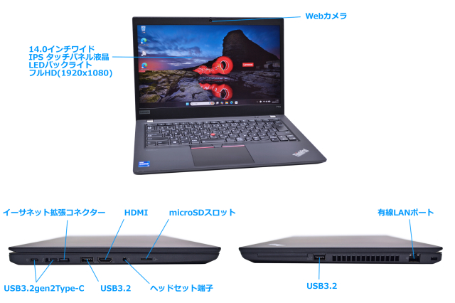LTE タッチパネル Lenovo ThinkPad P14s Gen2 Core i7 1165G7 NVIDIA