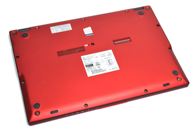 富士通高性能ノートPC Celeron赤 メモリ4GB 高速SSD120GB HDMI出力 