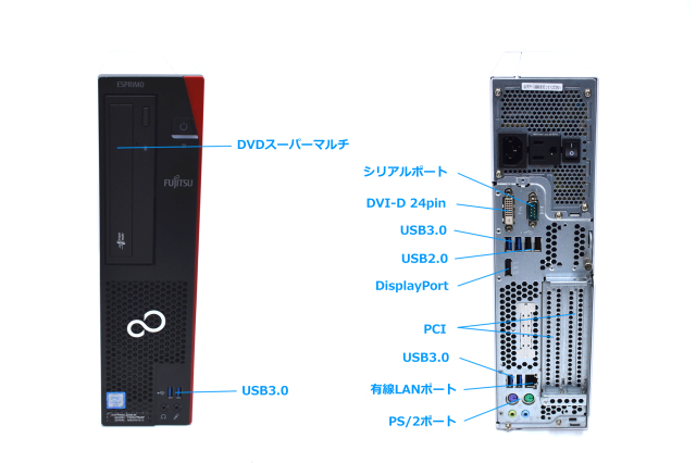 新品SSD512G 中古パソコン 富士通 ESPRIMO D586/M 第6世代 Core i7