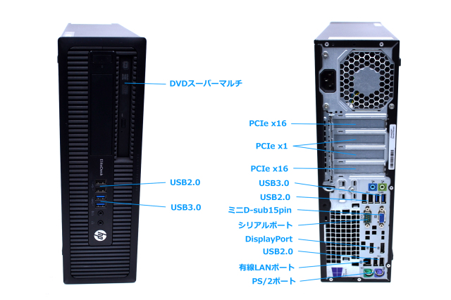 SSD+HDD 中古パソコン HP EliteDesk 800 G1 SFF Core i7 4790 (3.60GHz 