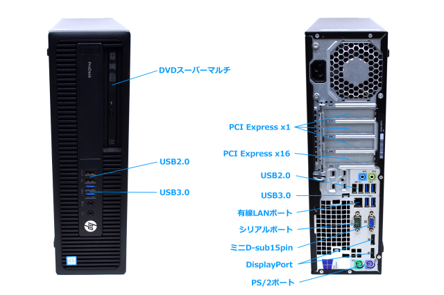 Windows7 64bit 中古パソコン HP ProDesk 600 G2 SFF 4コア Core i5 
