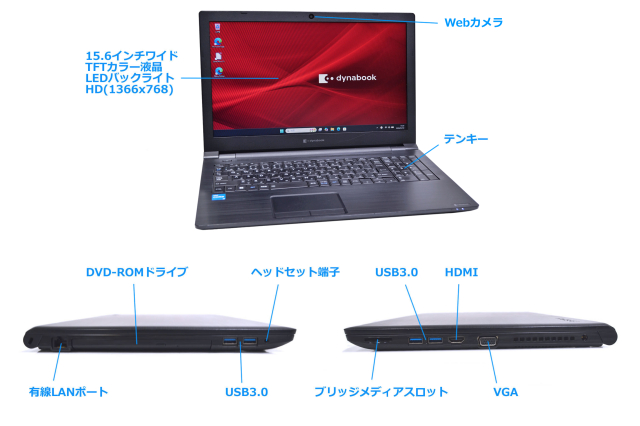 Wi-Fi6 15.6型 ノートパソコン dynabook B65/HU Core i3 1115G4 m