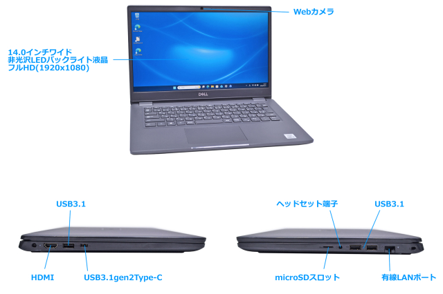 フルHD 14.0型 DELL Latitude 3410 Core i5 10310U メモリ16G M