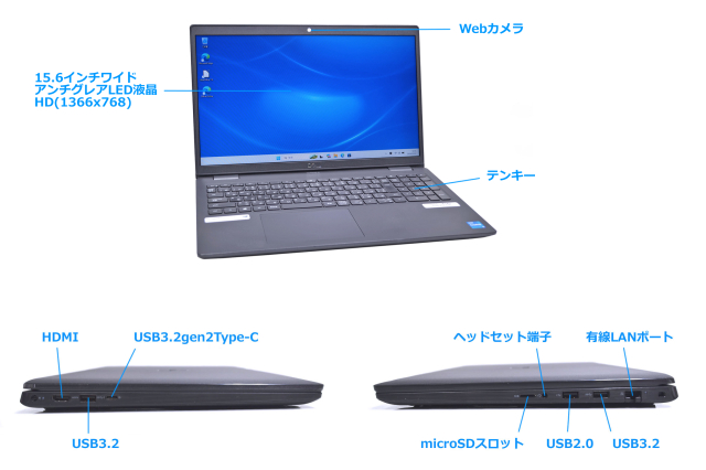 Wi-Fi6 ノートパソコン DELL Latitude 3520 Core i5 1135G7 IrisXe M