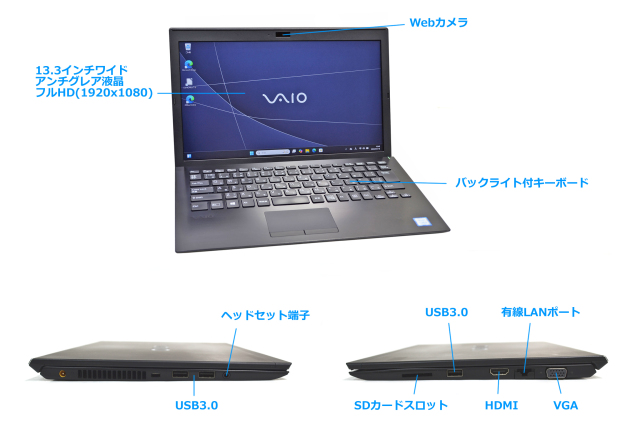 SALE!! VAIO Pro PG VJPG11C11N 13.3型 フルHD Core i5 8250U M