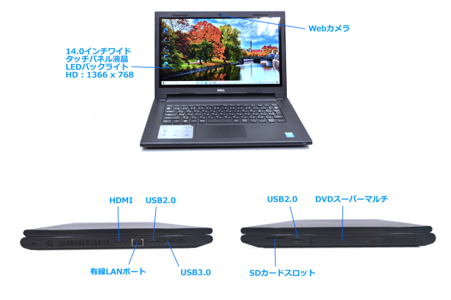 DELL-タッチパネルノート/ Core i5/HDD 1000GBメモリ8GB（Latitude 