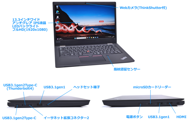 Lenovo ThinkPad L13 gen2 Core i5 1135G7 IrisXe メモリ16G M