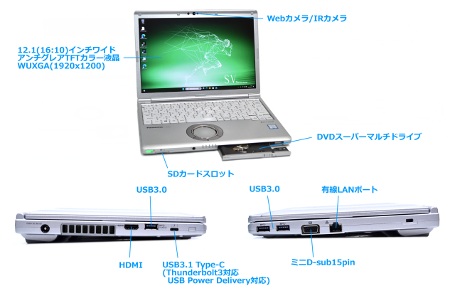 完売御礼。HD整いました】PanasonicレッツノートSZ+8GB RAM+SSD+Office