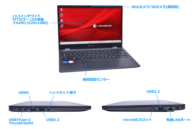 13.3型 フルHD dynabook G83/LY 第13世代 Core i5 1334U IrisXe メモリ