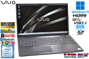 15.6型 フルHD メモリ16G VAIO Pro PH VJPH21C11N Core i7 8750H M.2SSD256G HDD1TB マルチ Wi-Fi Webカメラ Windows11