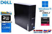 メモリ32G m.2SSD512G HDD1TB DELL OPTIPLEX 7090 SF Core i7 11700 USBType-C RADEON Windows11