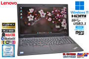 フルHD Windows11 Lenovo ThinkPad L590 4コア8スレッド Core i5 8265U m.2SSD256G メモリ8G USBType-C Wi-Fi Webカメラ Bluetooth