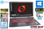 ゲーミングPC Omen by HP 15-ce016TX Core i7 7700HQ メモリ16G m.2SSD256G HDD1TB GeForceGTX1060 Windows10