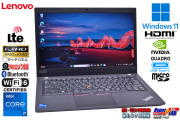 モバイルワークステーション タッチパネル LTE Wi-Fi6 Lenovo ThinkPad P14s Gen2 Core i7 1165G7 メモリ16G M.2SSD512G NVIDIA T500