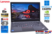 LTE タッチパネル Lenovo ThinkPad P14s Gen2 Core i7 1165G7 NVIDIA T500 メモリ16G M.2SSD512G Wi-Fi6 モバイルワークステーション