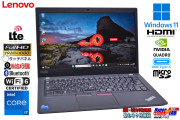 Core i7 1165G7 NVIDIA T500 Lenovo ThinkPad P14s Gen2 メモリ16G M.2SSD512G SIMフリー Wi-Fi6 モバイルワークステーション