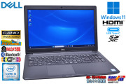 フルHD 15.6型 M.2SSD256G HDD500G DELL Latitude 3500 Core i5 8265U メモリ8G Wi-Fi Webカメラ USBType-C Windows11