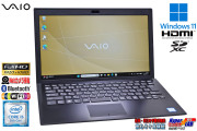 13.3型 VAIO Pro PG VJPG11C11N Core i5 8250U フルHD メモリ8G M.2SSD256G Wi-Fi Webカメラ SDXC Windows11