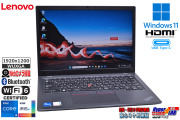 WUXGA 13.3型 Lenovo ThinkPad L13 gen3 第12世代 Core i5 1235U メモリ16G M.2SSD256G Wi-Fi6 Webカメラ USB4Type-C Windows11