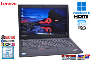 良品 Windows11 13.3型 Lenovo ThinkPad L380 Core i3 8130U M.2SSD128G メモリ4G Webカメラ Wi-Fi USBType-C microSD