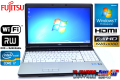 メモリ8G フルHD液晶 中古ノートパソコン 富士通 LIFEBOOK E741/D Core i7 2640M(2.80GHz) マルチ WiFi Windows7 64bit