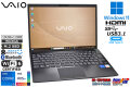 WUXGA 13.3型 VAIO Pro PG VJPG318 第13世代 Core i5 1334U メモリ16G M.2SSD256G Wi-Fi6 顔認証 Webカメラ Type-C Windows11