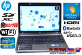 Windows7 中古ノートパソコン HP ProBook 4230s Core i5 2430M(2.40GHz) メモリ4GB WiFi Bluetooth カメラ USB3.0 HDMI
