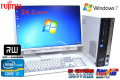 中古パソコン 24.1型液晶セット 富士通 ESPRIMO D582/F Core i7 3770 (3.40GHz) メモリ4G マルチ USB3.0 Windows7 64bit