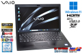 フルHD 13.3型 VAIO Pro PG VJPG11C11N Core i5 8250U M.2SSD256G メモリ8G Wi-Fi Webカメラ HDMI Windows11