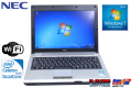 中古モバイルノートパソコン NEC VersaPro VK10E/BB-B 超低電圧版 DualCore Celeron U3400(1.06GHz) WiFi メモリ2G Windows7 12.1型