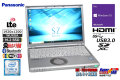 使用時間520時間 SIMフリー 新品m.2SSD256G 中古 Panasonic Let's note SZ6 Core i5 7300U Webカメラ メモリ8G Wi-Fi Windows10