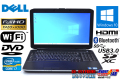 フルHD 中古ノートパソコン DELL Latitude E5530 Core i7 3520M (2.90GHz) メモリ8G HDD500G DVD Wi-Fi USB3.0 Bluetooth Windows10
