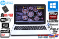 美品 中古ノートパソコン HP NoteBook 15-af165au AMD E2-6110 フルHD メモリ8G 新品SSD128G Wi-Fi Webカメラ Radeon Windows10