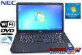 中古ノートパソコン NEC VersaPro VK17E/A-E Celeron B720(1.70GHz) メモリ2G WiFi DVD Windows7