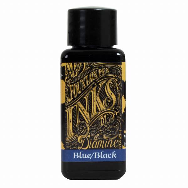 【即納可能】ダイアミン（DIAMINE） ボトルインク 30ml Blue Black 202 メール便可