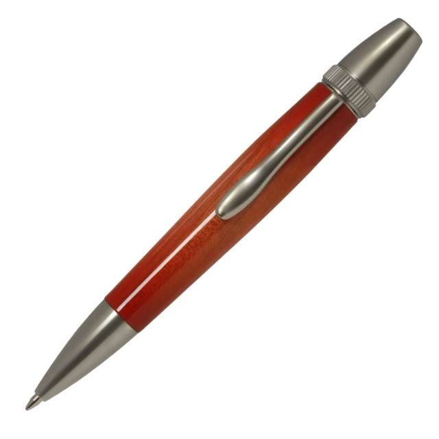 【即納可能】F-STYLE Air Brush Wood Pen エアーブラシ ウッドペン ギター塗装 RED レッドカーリーメイプル かえで 楓 ボールペン TGT1611