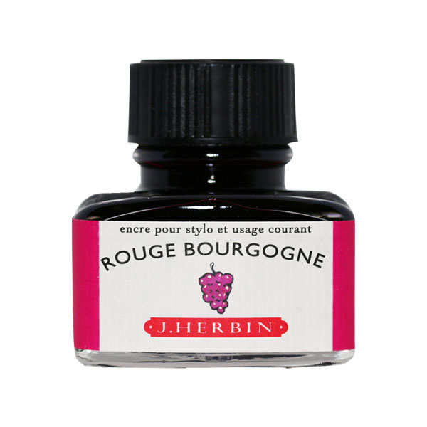 【即納可能】エルバン（J.HERBIN） ボトルインク トラディショナルインク ブルゴーニュレッド HB13028