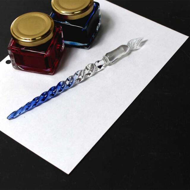 硝子工房 Sayori ガラスペンガラスペン kou 煌 彩 ブルー 竜担