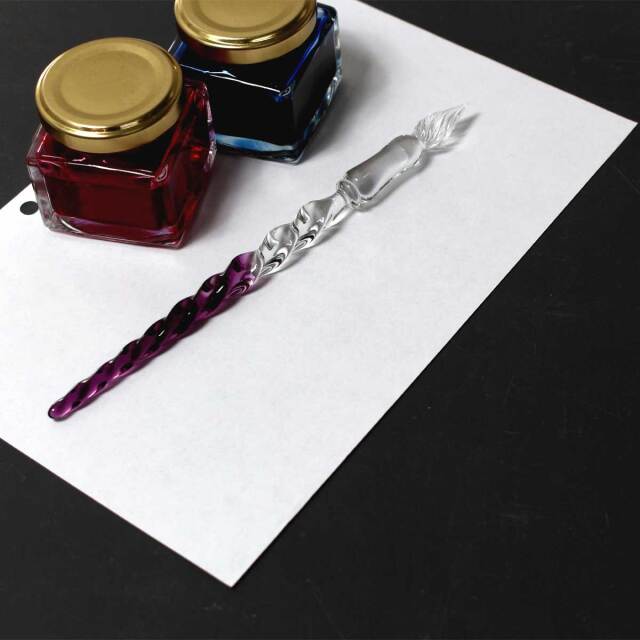 硝子工房 Sayori ガラスペンガラスペン kou 煌 彩 パープル 紫式部