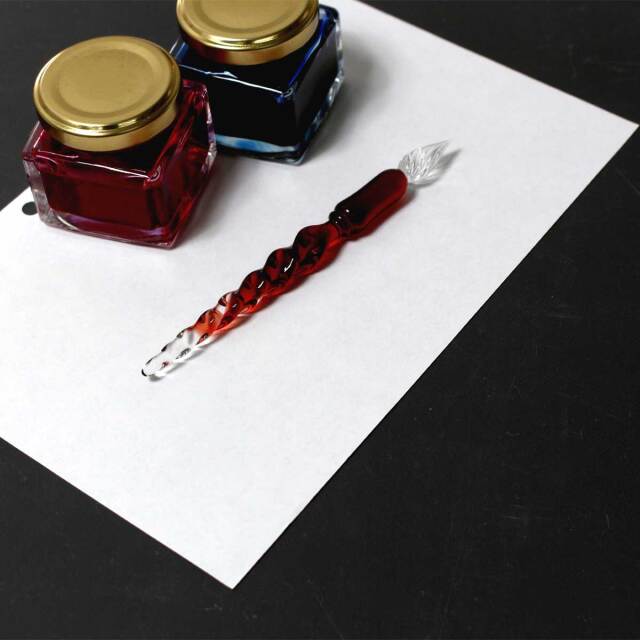 硝子工房 Sayori ガラスペンガラスペン kou 煌 mini 染 レッド