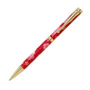 【即納可能】F-STYLE美濃和紙 Mimo Washi Pen ボールペン TM1603 梅と青海波 赤色