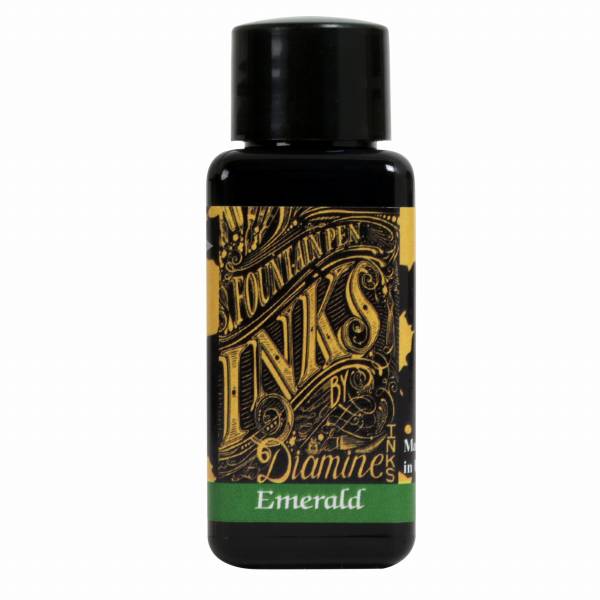 【即納可能】ダイアミン（DIAMINE） ボトルインク 30ml Emerald 222 メール便可