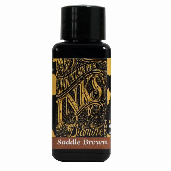 【即納可能】ダイアミン（DIAMINE） ボトルインク 30ml Saddle Brown 230 メール便可