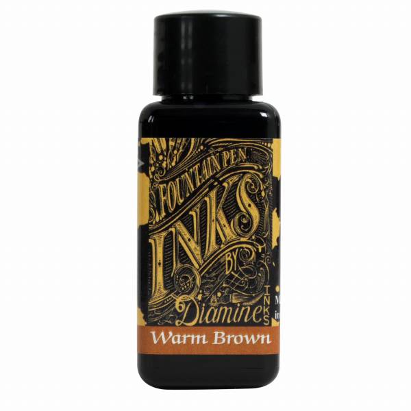 【即納可能】ダイアミン（DIAMINE） ボトルインク 30ml Warm Brown 214 メール便可