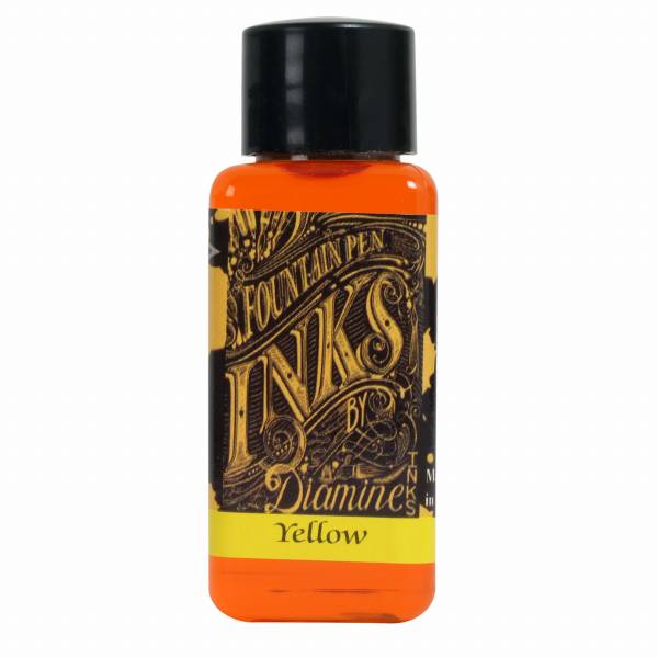 【即納可能】ダイアミン（DIAMINE） ボトルインク 30ml Yellow 203 メール便可