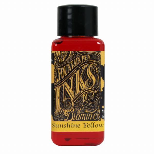 【即納可能】ダイアミン（DIAMINE） ボトルインク 30ml Sunshine Yellow 240 メール便可