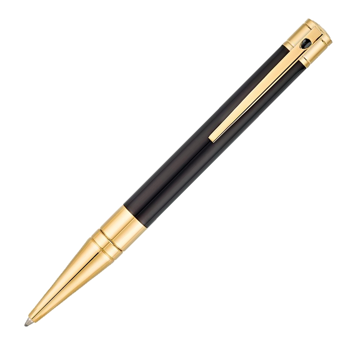 【即納可能】デュポン（S.T.Dupont） D-イニシャル ブラックラッカー ゴールデン ボールペン 265202