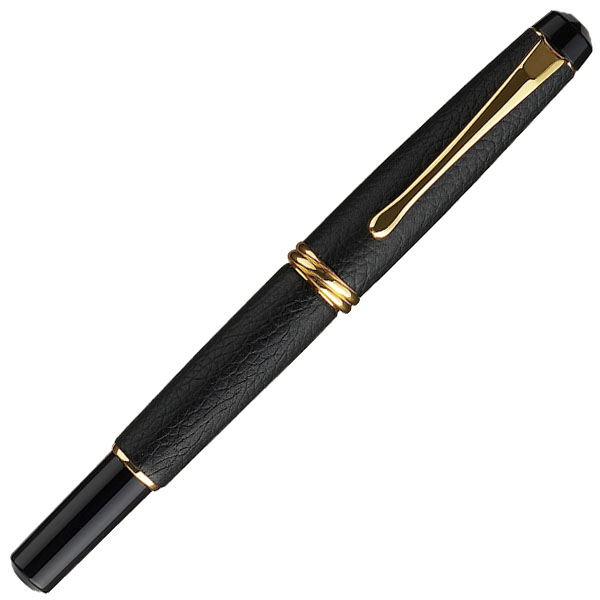【即納可能】くれ竹(Kuretake)  夢銀河 本革 黒 万年毛筆 DAY140-14